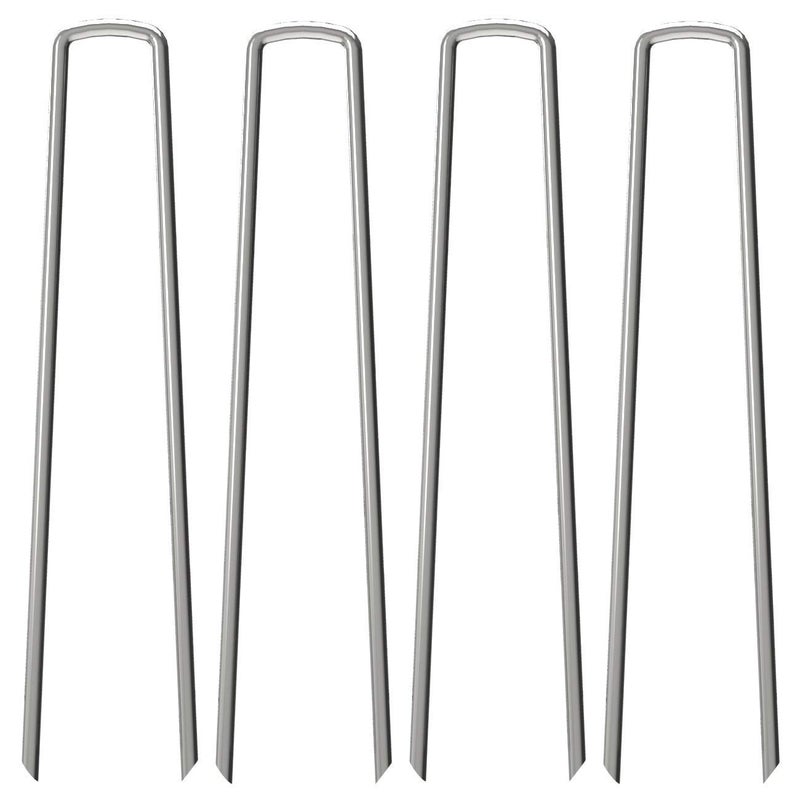 OK5STAR 100 Pack 12" Garden Stakes Pins,Heavy Duty Garden Landscape Staples Stakes Pins Galvanized Landscape Fabric Staples Sod Ground Staple for Anchoring Weed Barrier Fabric - Image 1